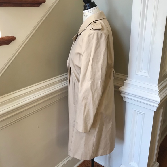 JCREW 2011 Icon Trench Coat Womens 0 6 Khaki Beige Water Repellent H5852 NEW - Picture 8 of 13
